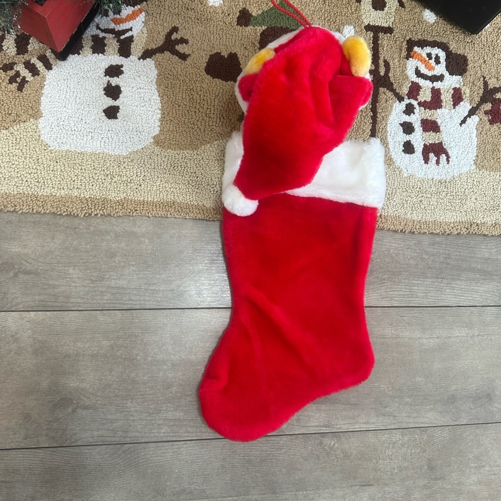 New Vintage Winnie the Pooh Christmas Stocking Pooh Bear Plush 3D New with Tags - Picture 6 of 16
